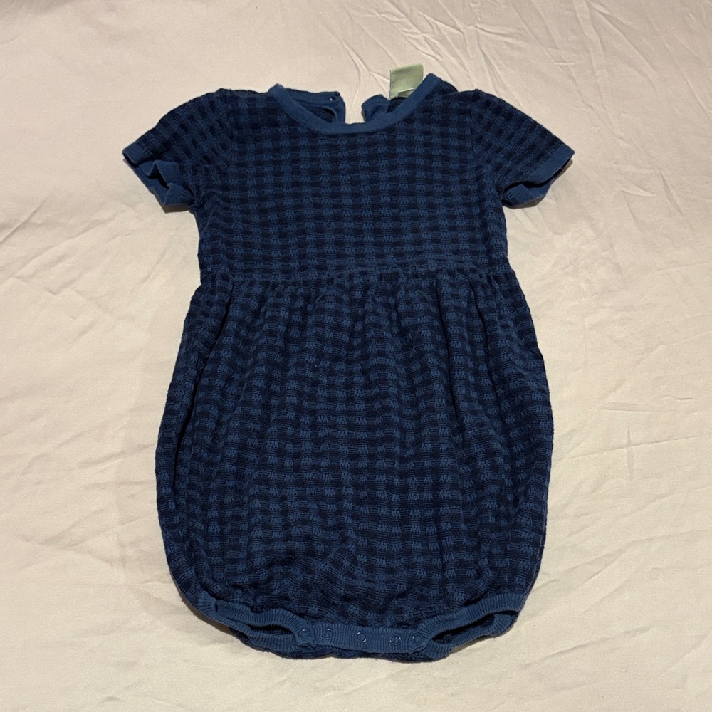 FUB Navy Gauze Baby Bubble Romper 12 Months